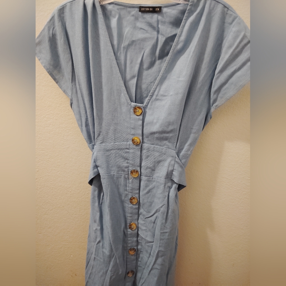 🦋Cotton On Sky Blue Button-Down Dress